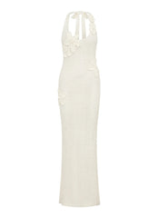 Novalee Flower Crochet Maxi Dress - Ivory
