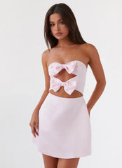 Girl Crush Bow Mini Dress - Pink
