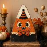 Vintage Halloween Wooden Character Tabletop Decor