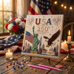 🔥LAST DAY 50% OFF - USA 250th Anniversary DIY Pearl Painting Kit ✨❤️🔥