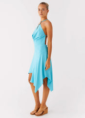Salt Kiss Midi Dress - Turquoise