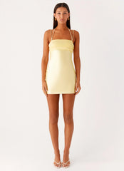 Belize Mini Dress - Lemon
