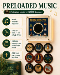 🎄Christmas Vinyl Player Fridge Record NFC Magnetic Music Box Set🎶