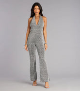 Afterglow Sparkle Halter Jumpsuit