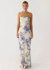 Under The Pagoda Maxi Dress - Violet Blossom