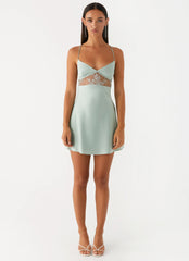 Korren Lace Mini Dress - Sage