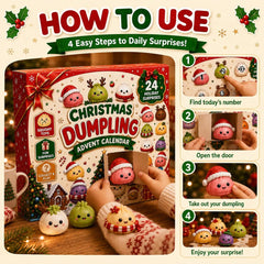 🎄 2026 Christmas Advent Calendar: Mini Dumpling Squishies, 24 Days of Squishy Stress Relief 🥟✨