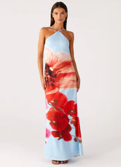 Chloe Maxi Dress - Turquoise Bloom