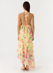 Strawberry Mimosa Maxi Dress - Lemon Soleil
