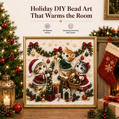 🎄🐾 LAST DAY 49% OFF – Premium 3D Pearl Christmas Kitty Art Kit 🎅🐱❄️