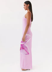 Bad News Mesh Maxi Dress - Pink Magnolia