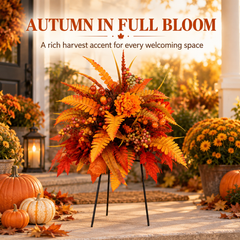 🍂 Lifelike Fall Harvest Floral Arrangement
