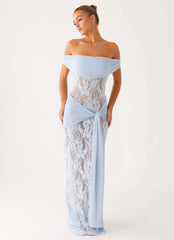 Gracie Twist Maxi Dress - Blue