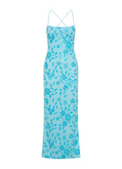 Bright Lights Beaded Maxi Dress - Blue