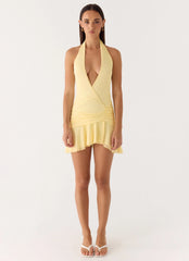 Renata Mini Dress - Lemon