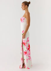 Erivo Strapless Maxi Dress - Ivory Reef