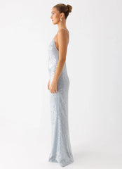 Solo Sequin Maxi Dress - Misty Blue