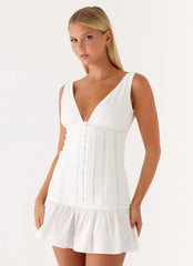 Gretel Mini Dress - White