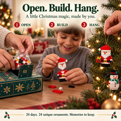 🎄24-Day Mini Christmas Brick Ornament Advent Calendar