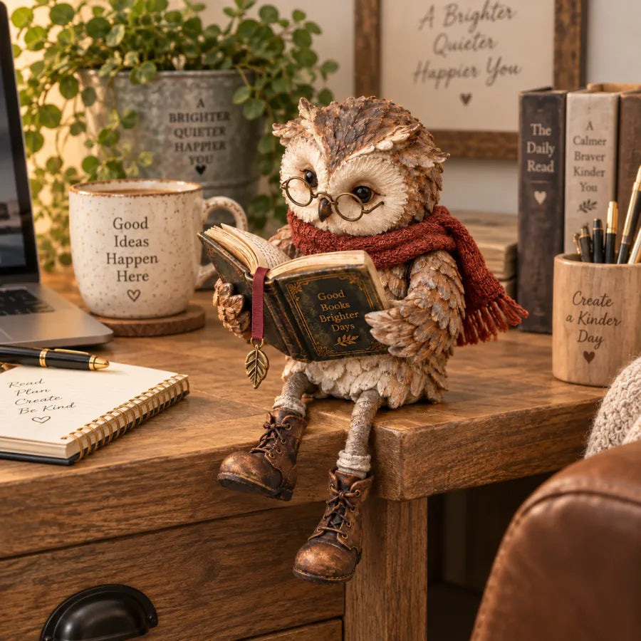 🦉📚Reading Owl Figurine