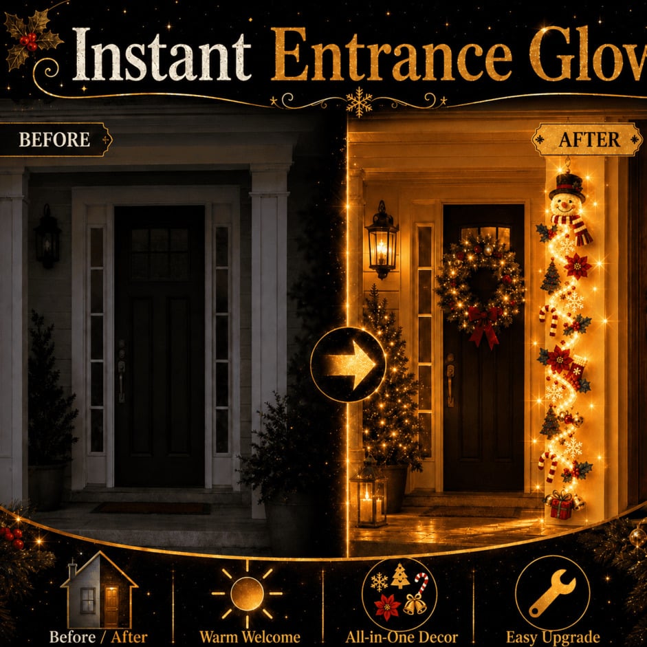 ✨ Glowing Christmas Door Hanger – 6 Festive Designs🎅