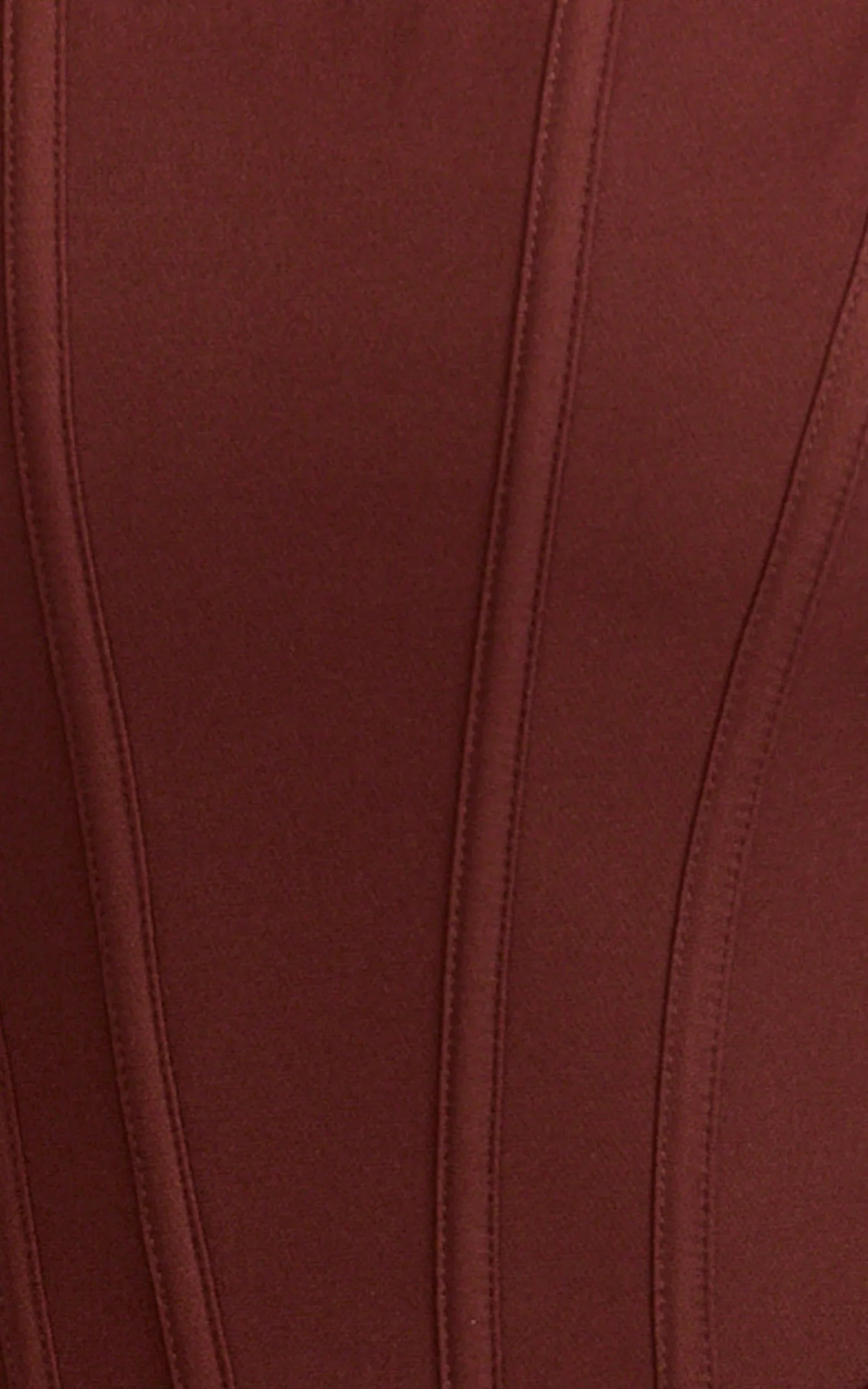 Jonas Maxi Dress - Strapless Corset Bodice Draped Waist Skirt Dress in Chocolate