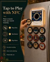 🎄Christmas Vinyl Player Fridge Record NFC Magnetic Music Box Set🎶