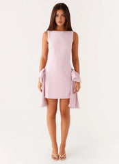 Rhodes Bow Mini Dress - Pink