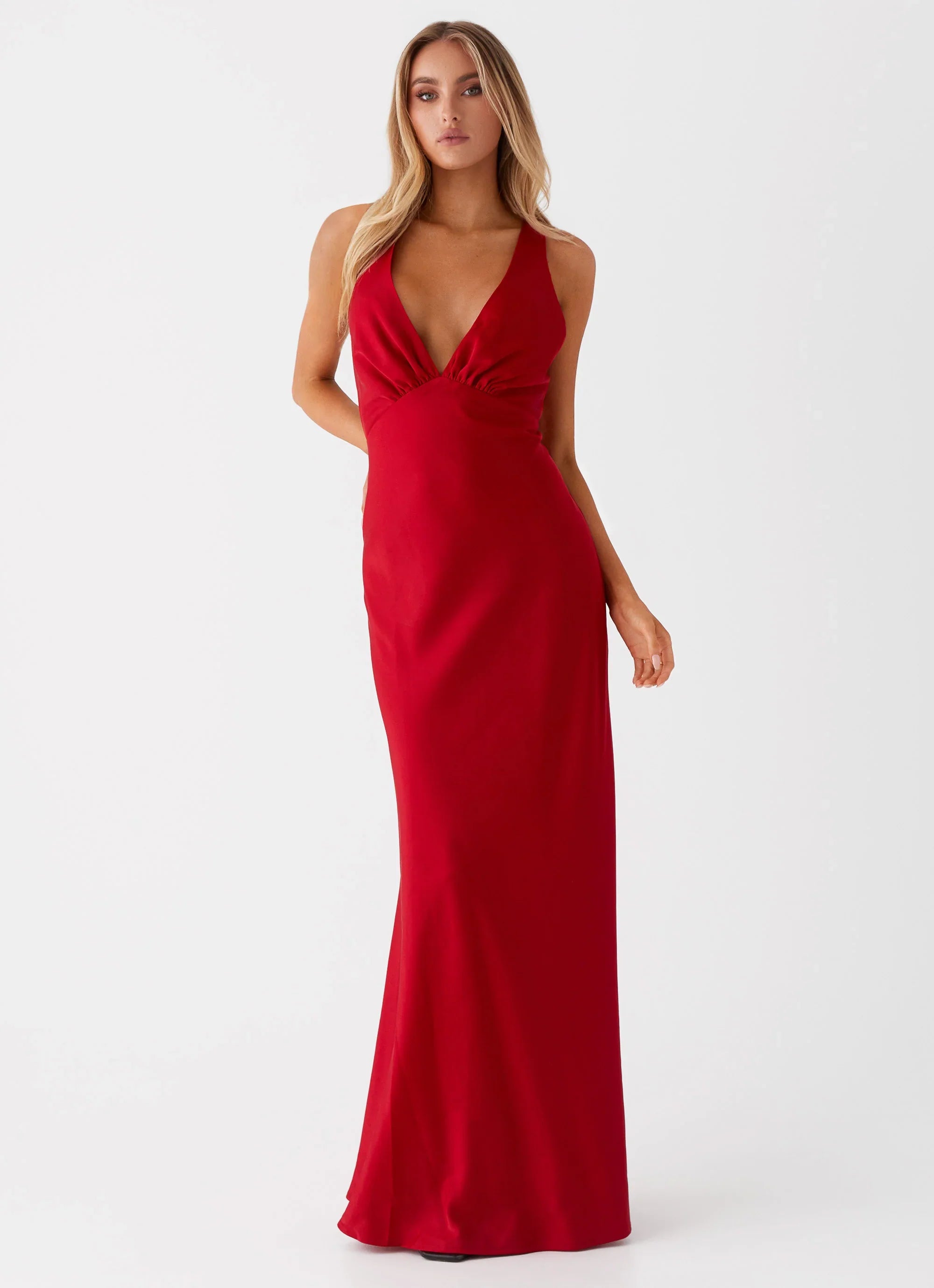 Slyvia Maxi Dress - Red