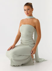 Libra Maxi Dress - Pastel Sage