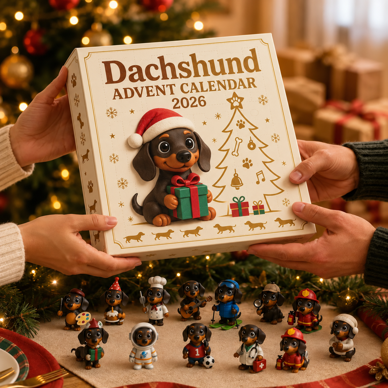 🐾 Dachshund Advent Calendar – 24 Days of Adorable Puppy Surprises