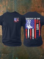 Men's  Courtesy Of Red White And Blue 250th Anniversary Flags T-Shirt