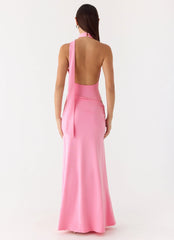 On My Way Bodysuit Maxi Dress - Pink