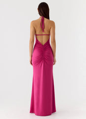 Have Your Attention Maxi Dress - Fuchsia