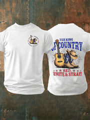 Men's RED WHITE & STRAIT  Print T-Shirt