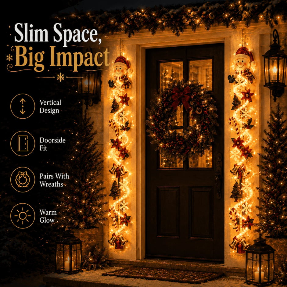 ✨ Glowing Christmas Door Hanger – 6 Festive Designs🎅