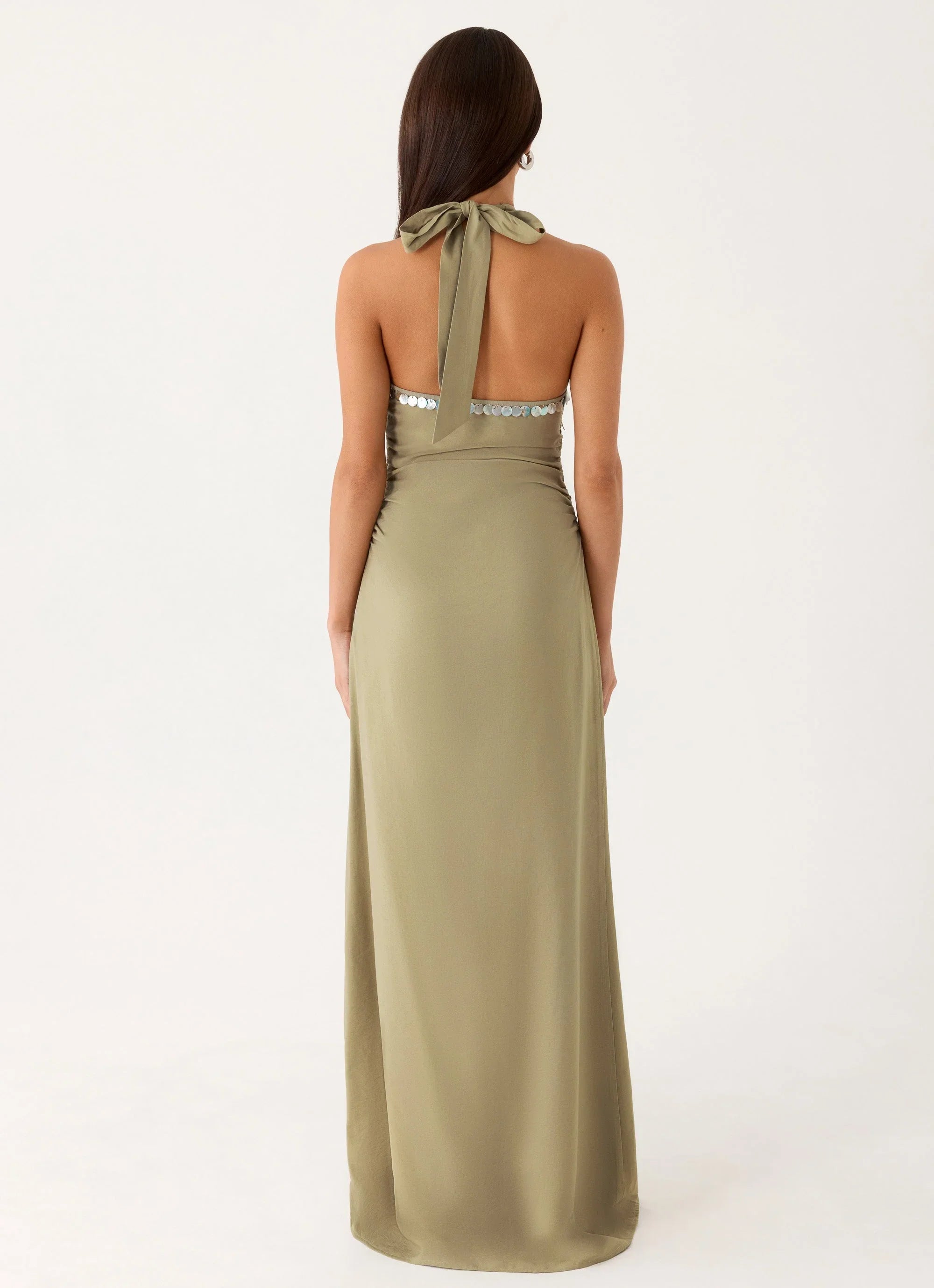 Lorela Maxi Dress - Pale Olive
