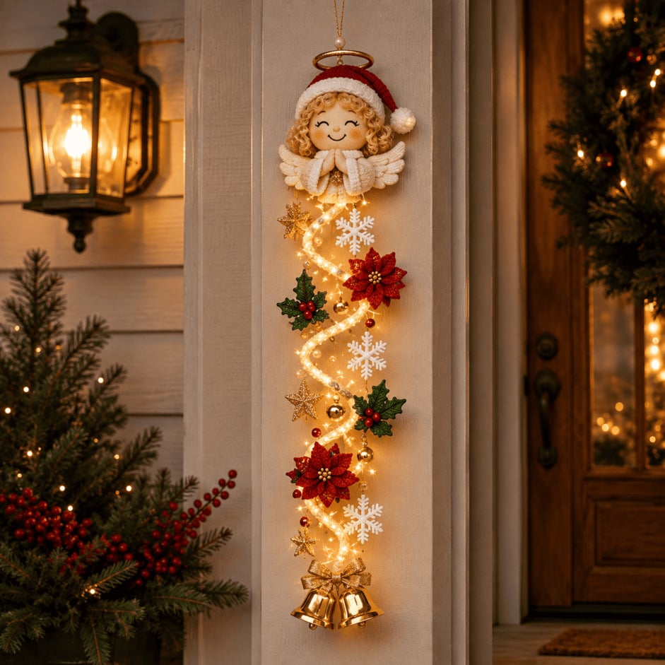 ✨ Glowing Christmas Door Hanger – 6 Festive Designs🎅
