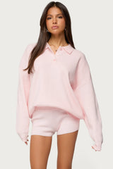 Lorie Oversized Knit Polo Sweater