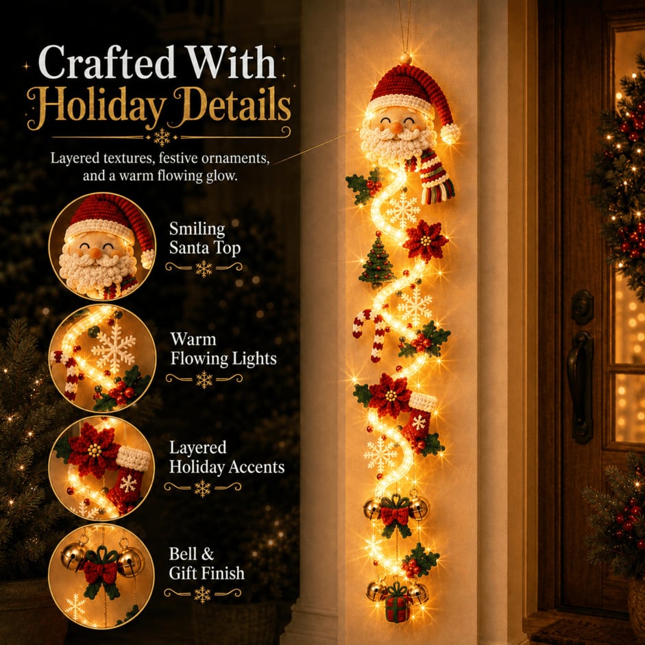 ✨ Glowing Christmas Door Hanger – 6 Festive Designs🎅
