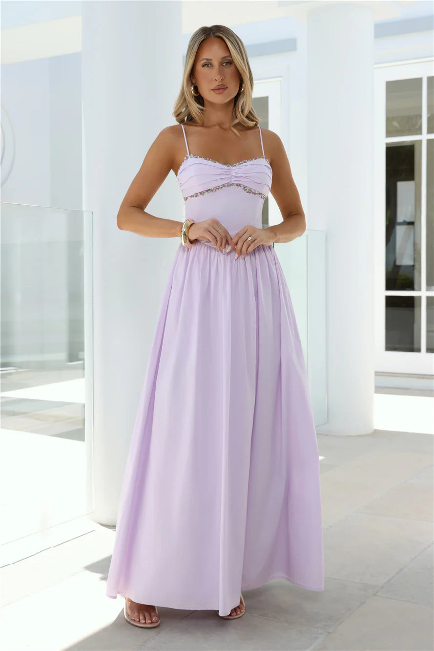 Happy Is Pretty Maxi Dress Lavender