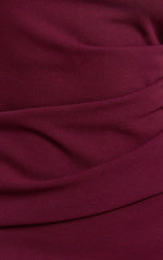 Vilma Mini Dress - One Shoulder Bodycon Dress in Wine