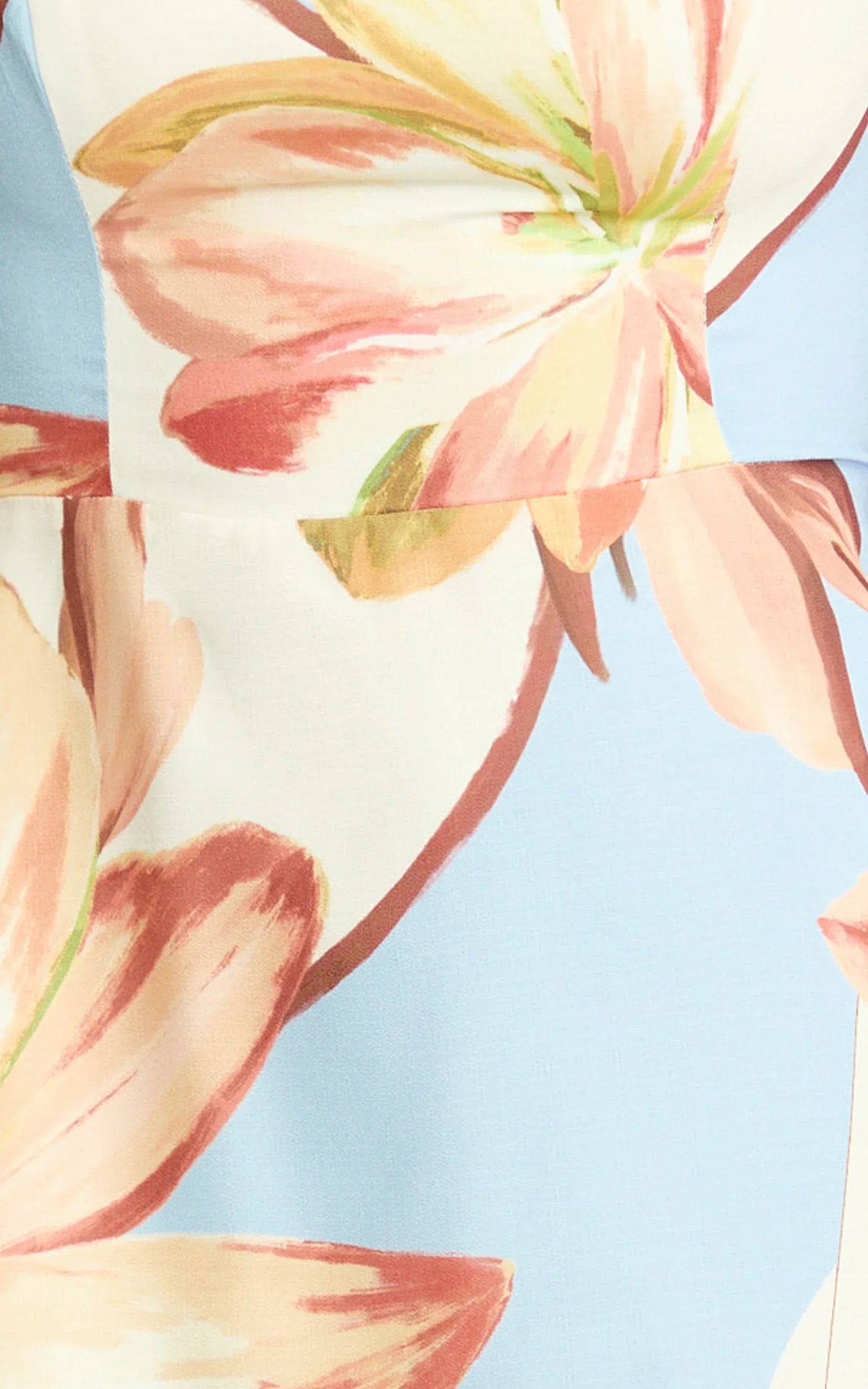 Robyn Mini Dress - Square Neck Halter Neck Faux Wrap Dress in Retro Flower Border Print
