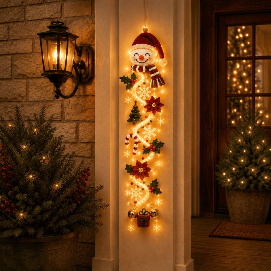✨ Glowing Christmas Door Hanger – 6 Festive Designs🎅