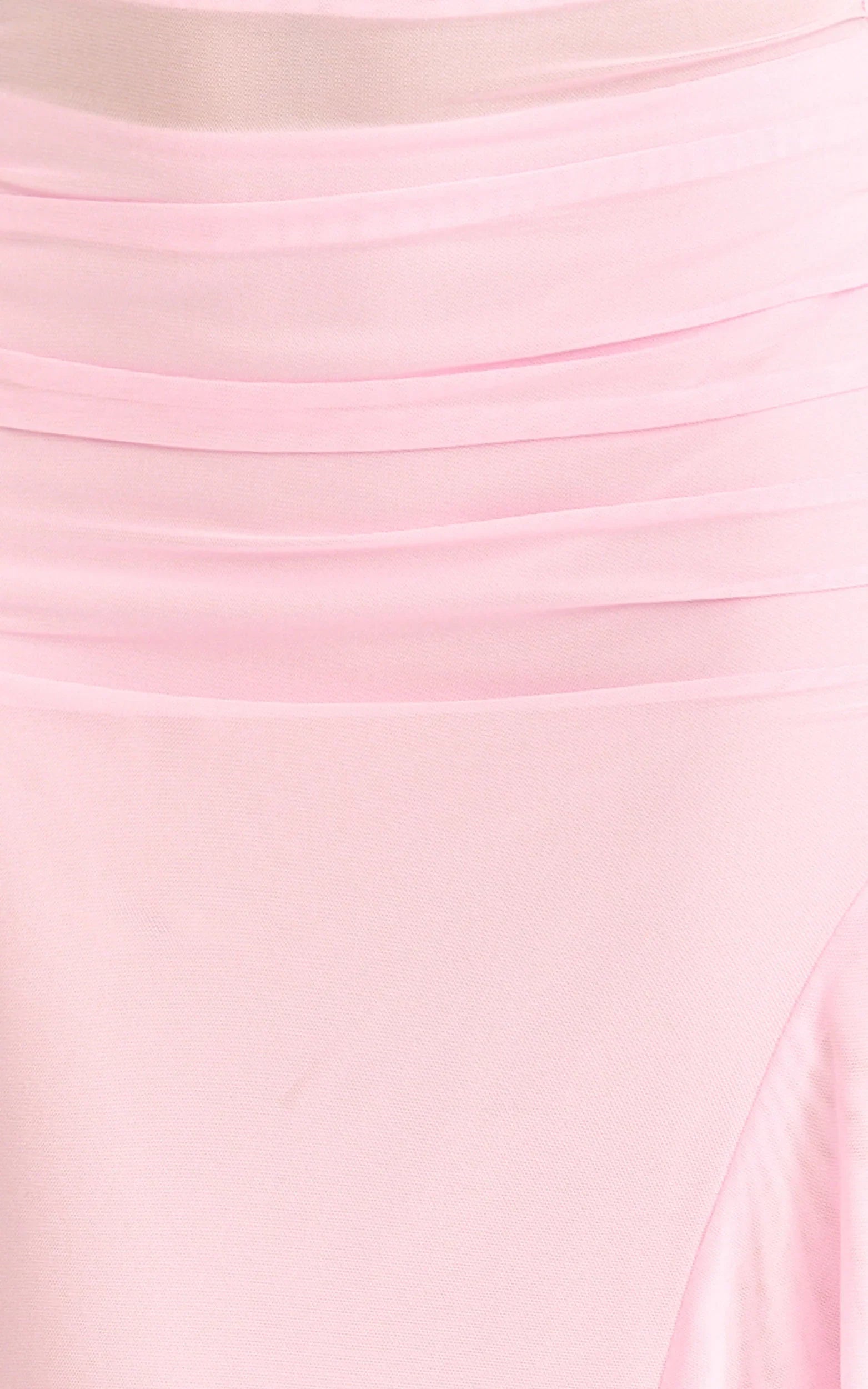 Almarie Midi Dress - Halter Neck Mesh Dress in Pink