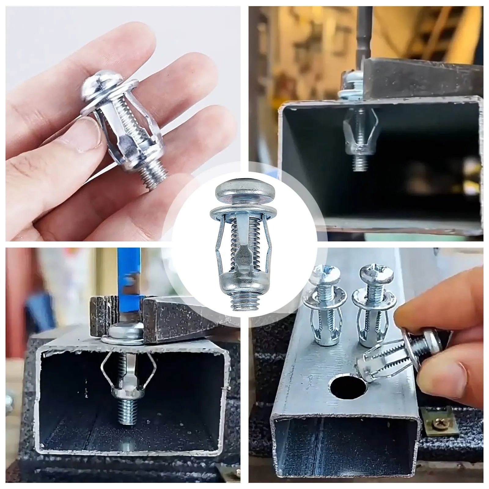 🌹🔩 30PCS/90PCS Button Rivet Locking Nuts Set
