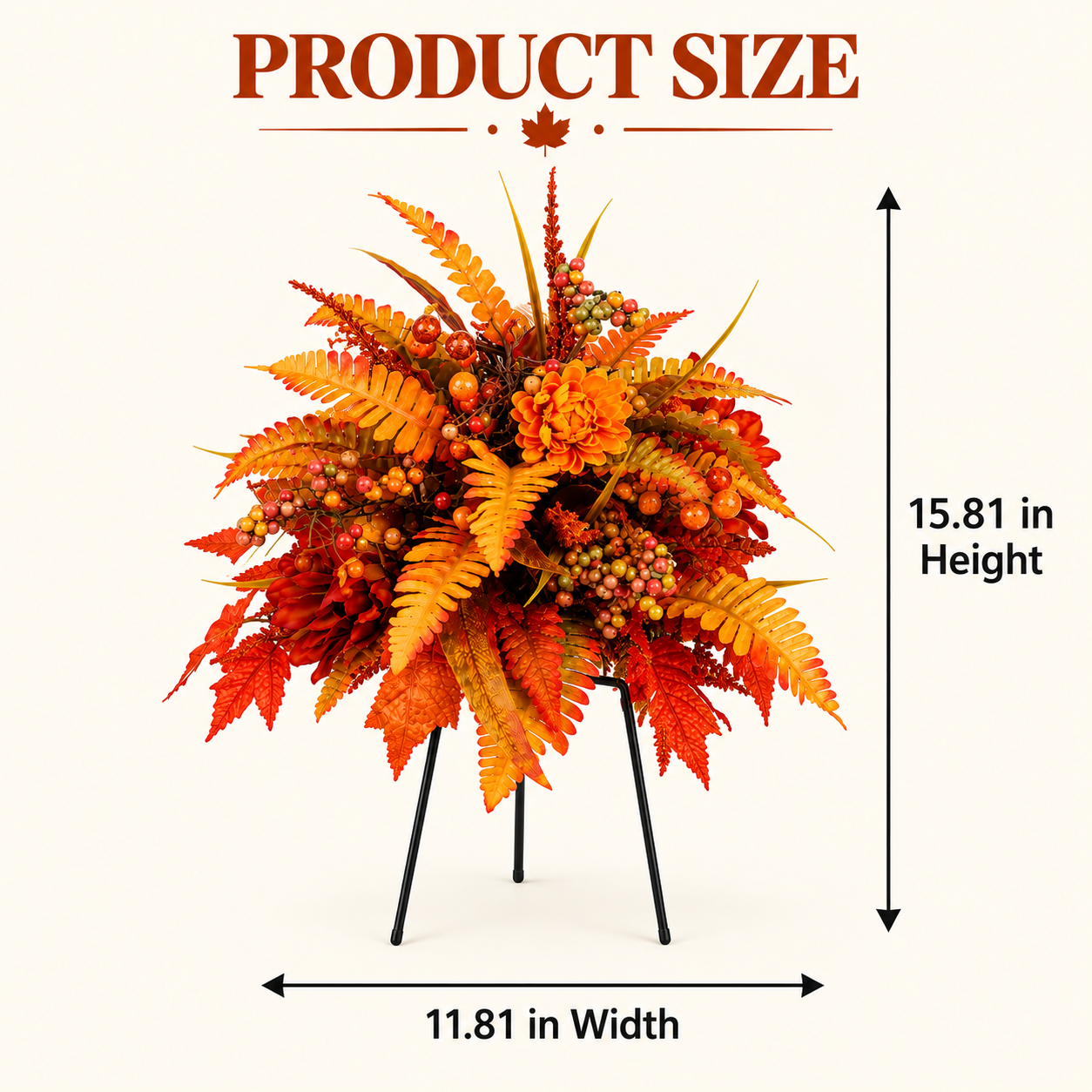 🍂 Lifelike Fall Harvest Floral Arrangement