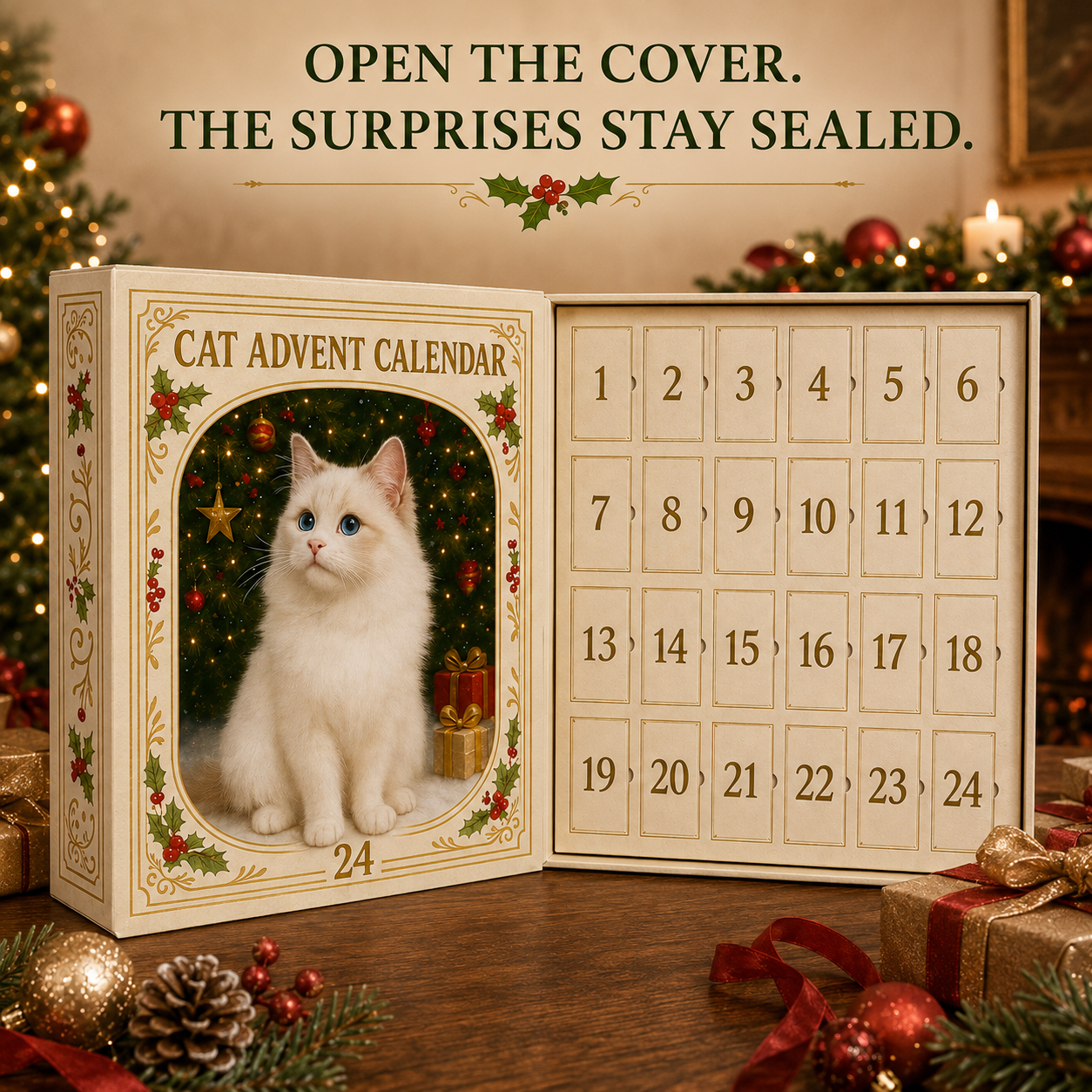 🐱2026 Cat Advent Calendar – 24 Days of Unique Christmas Cat Ornaments 🎄