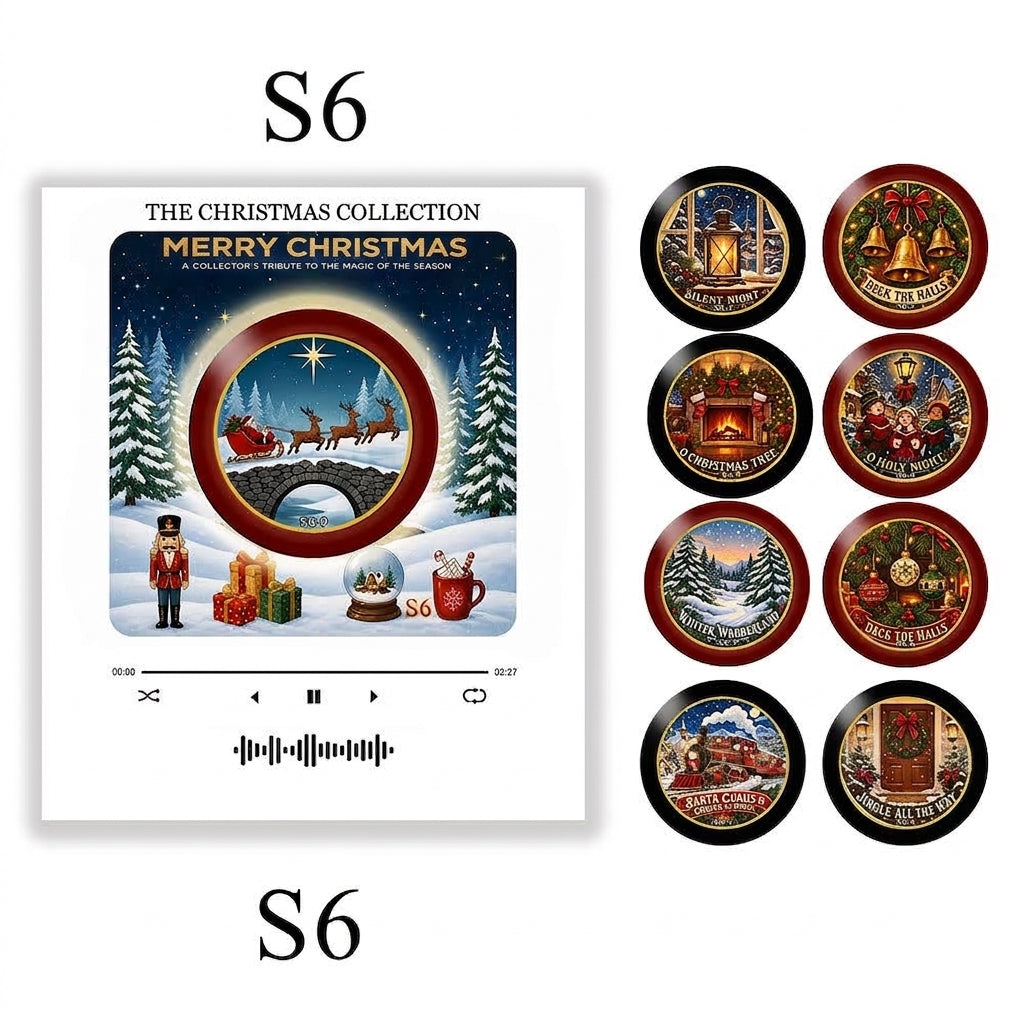 🎄Christmas Vinyl Player Fridge Record NFC Magnetic Music Box Set🎶