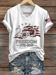 Women's America 250 Years 1776-2026 Print Casual T-shirt